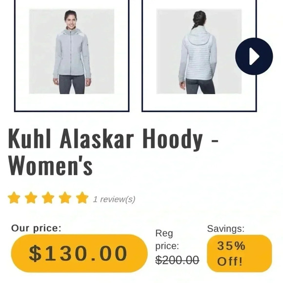 Kuhl Alskar Goose Down Insulated Virgin Wool Full Zip Jacket Gray Size S - Picture 4 of 6